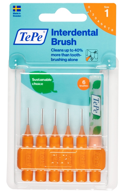 Tepe - Scovolino Arancione 0,45 mm - Misura 1 - 6 pezzi - Farmacia di Regoledo Srl