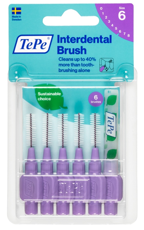 Tepe - Scovolino Viola 1,1mm - Misura 6 - 6 pezzi - Farmacia di Regoledo Srl