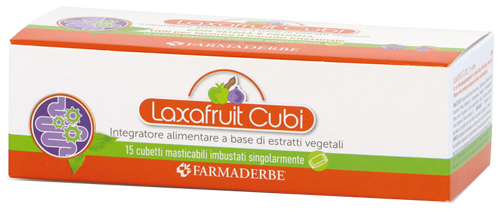 LAXAFRUIT 15 CUBETTI MASTICABILI 150 G - Farmacia di Regoledo Srl