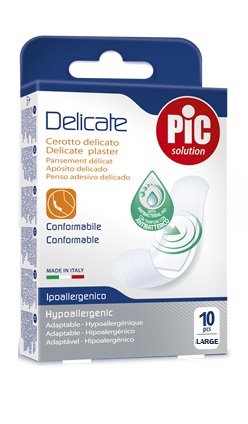 CEROTTO PIC DELICATE 25X72 MM ANTIBATTERICO 10 PEZZI - Farmacia di Regoledo Srl