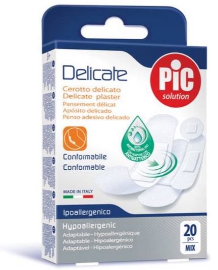 CEROTTO PIC DELICATE MIX 20 CEROTTI ANTIBATTERICO - Farmacia di Regoledo Srl