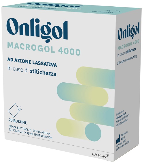 ONLIGOL MACROGOL 4000 20 BUSTINE 10 G SENZA ZUCCHERO - Farmacia di Regoledo Srl