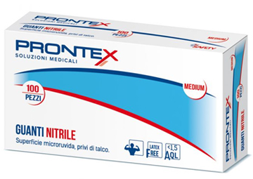 PRONTEX GUANTO IN NITRILE SENZA POLVERE PICCOLO 6/7 100 PEZZI - Farmacia di Regoledo Srl