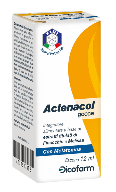 ACTENACOL GOCCE 12 ML CON MELATONINA - Farmacia di Regoledo Srl