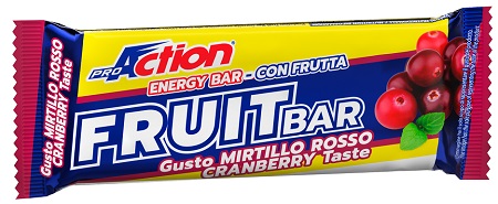 Proaction - Fruit Bar energetica al Mirtillo rosso 40 grammi - Farmacia di Regoledo Srl