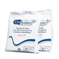 SACCA DI DRENAGGIO DA LETTO PER INCONTINENZA UROSYSTEM TUBO 90 CM CON SCARICO 30 PEZZI - Farmacia di Regoledo Srl