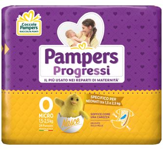 PAMPERS PROGRESSI MICRO PANNOLINI PER BAMBINI 24 PEZZI - Farmacia di Regoledo Srl