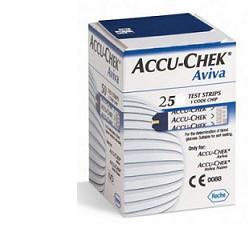 STRISCE MISURAZIONE GLICEMIA ACCU-CHEK AVIVA BRK RETAIL 25 PEZZI - Farmacia di Regoledo Srl
