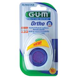 Gum - Filo interdentale Ortho Floss spugnoso - 50 pezzi - Farmacia di Regoledo Srl
