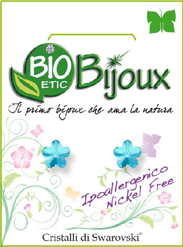 ORECCHINO FIORE 6MM AQUA - Farmacia di Regoledo Srl