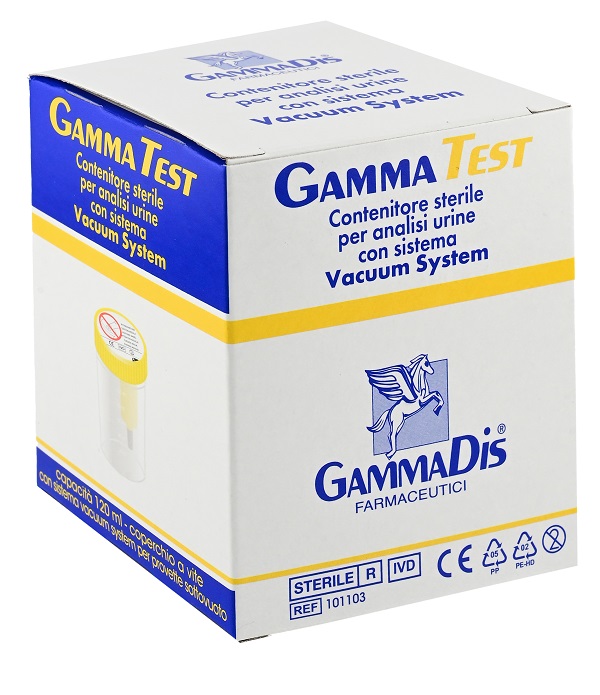 CONTENITORE STERILE PER URINA SOTTOVUOTO 120 ML GAMMADIS - Farmacia di Regoledo Srl