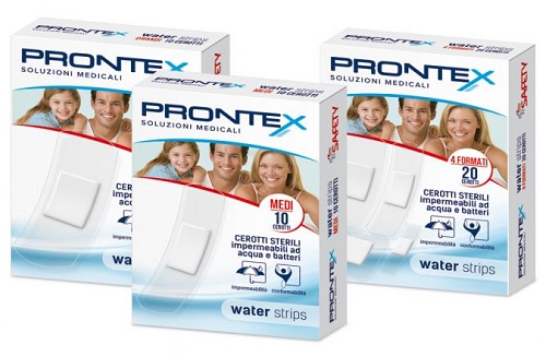 CEROTTO PRONTEX WATER STRIPS ASSORTITO 20 PEZZI - Farmacia di Regoledo Srl