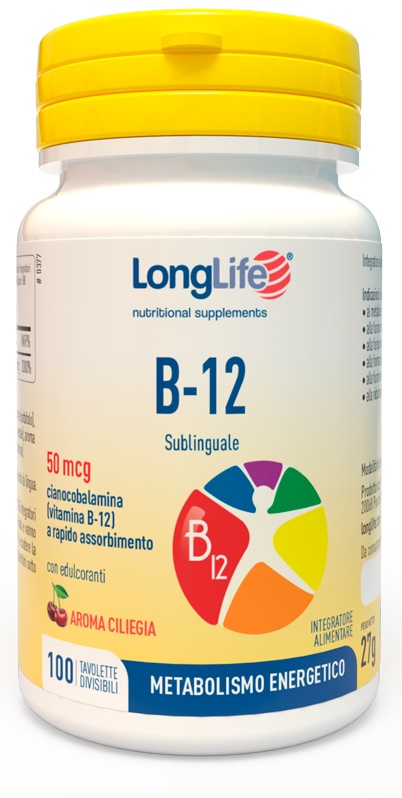 Longlife B12 50mcg sublinguale 100 tavolette - Farmacia di Regoledo Srl
