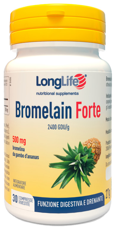 LONGLIFE BROMELAIN FORTE 30 COMPRESSE - Farmacia di Regoledo Srl
