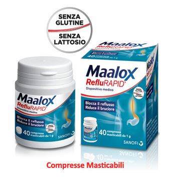 MAALOX REFLURAPID 40 COMPRESSE MASTICABILI - Farmacia di Regoledo Srl