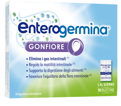 ENTEROGERMINA GONFIORE 10 BUSTINE BIPARTITE - Farmacia di Regoledo Srl