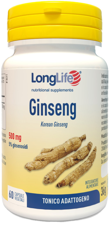 LONGLIFE GINSENG 5% 60 CAPSULE VEGETALI - Farmacia di Regoledo Srl