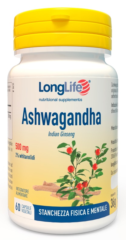 LONGLIFE ASHWAGANDHA 60 CAPSULE 500 MG - Farmacia di Regoledo Srl