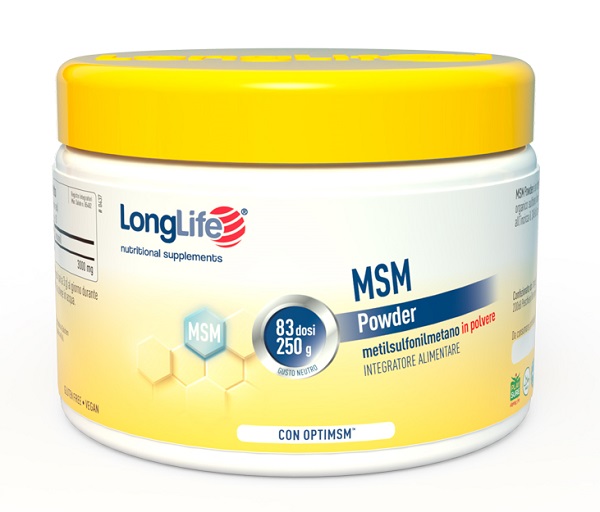 LONGLIFE MSM POWDER 250 G - Farmacia di Regoledo Srl
