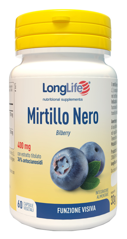 Longlife - Mirtillo nero - 60 capsule vegetali - Farmacia di Regoledo Srl