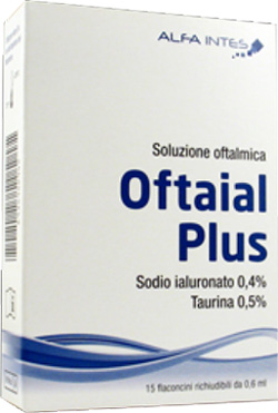 Oftaial Plus - Soluzione oftalmica con acido ialuronico 0,4% - 15 flaconcini richiudibili da 0,5ml - Farmacia di Regoledo Srl