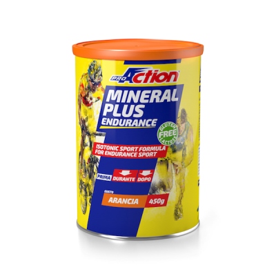Proaction - Mineral Plus Endurance Isotonico - Gusto Arancia 450 grammi - Farmacia di Regoledo Srl