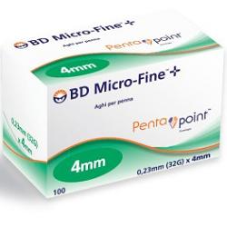 AGO PER PENNA DA INSULINA BD MICROFINE PENTAPOINT GAUGE 32 4 MM 100 PEZZI - Farmacia di Regoledo Srl