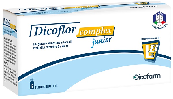 DICOFLOR COMPLEX JUNIOR 12 FLACONI DA 10 ML - Farmacia di Regoledo Srl