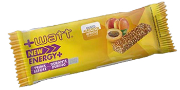 +Watt - New Energy+ - Barretta Albicocca e Ciliegia 35 grammi - Farmacia di Regoledo Srl