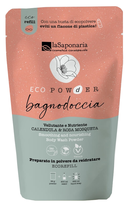 ECOPOWDER BAGNODOCCIA VELLUTANTE CALENDULA & ROSA MOSQUETA REFILL 25 G - Farmacia di Regoledo Srl
