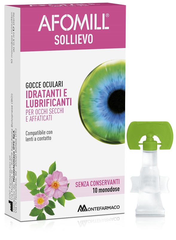 Afomil sollievo - Gocce oculari - 10 fiale da 0,5ml - Farmacia di Regoledo Srl