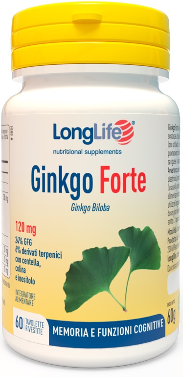 LONGLIFE GINKGO FORTE 60 TAVOLETTE RIVESTITE - Farmacia di Regoledo Srl