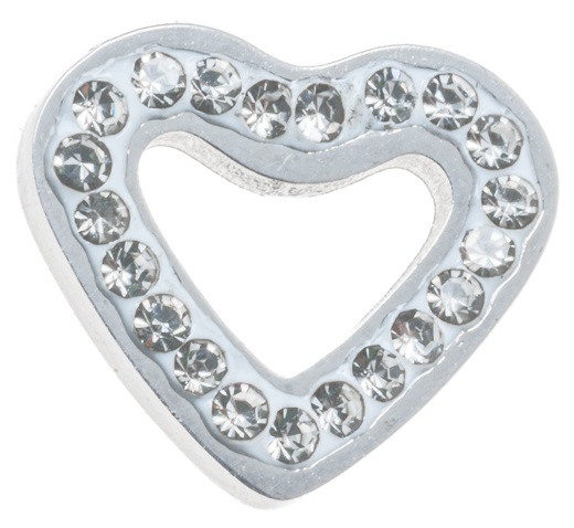 ORECCHINO CUORE BUCATO STRASS ACCIAIO - Farmacia di Regoledo Srl