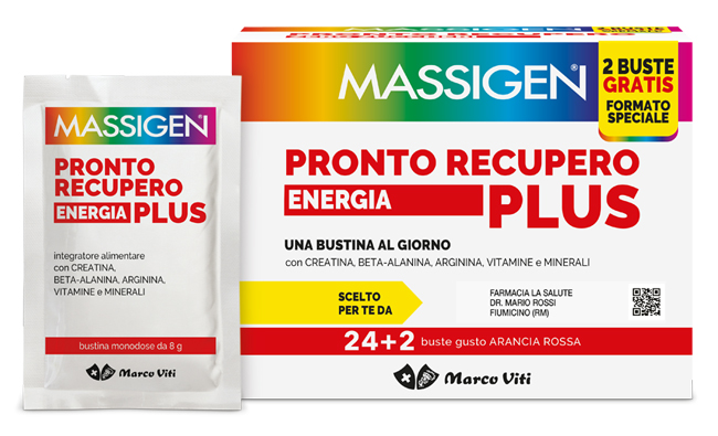 MASSIGEN PRONTO RECUPERO ENERGIA PLUS 24 BUSTINE + 2 BUSTINE - Farmacia di Regoledo Srl