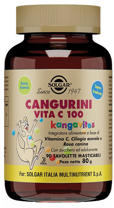 CANGURINI VITA C 100 90 TAVOLETTE MASTICABILI - Farmacia di Regoledo Srl