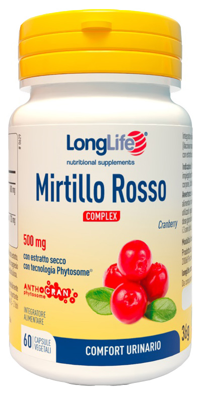 LONGLIFE MIRTILLO ROSSO COMPLEX 60 CAPSULE VEGETALI - Farmacia di Regoledo Srl