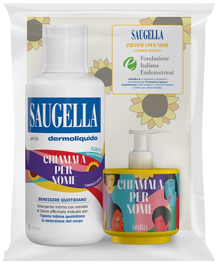 SAUGELLA BUNDLE DERMOLIQUIDO CHIAMALA PER NOME ENDOMETRIOSI PH 3,5 DETERGENTE INTIMO BENESSERE QUOTIDIANO 500ML + 150ML ACTI 3 IN OMAGGIO - Farmacia di Regoledo Srl