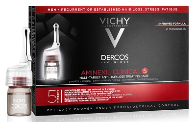 Dercoss - Aminexil Clinical 5 Uomo - Trattamento anticaduta - 21 fiale - Farmacia di Regoledo Srl