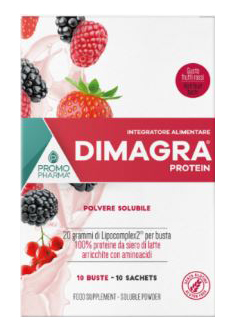 DIMAGRA PROTEIN RED FRUIT 10 BUSTE - Farmacia di Regoledo Srl