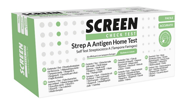 STREP A ANTIGEN HOME TEST DETERMINAZIONE QUALITATIVA ANTIGENI STREPTOCOCCO A DA TAMPONE FARINGEO 2 PEZZI - Farmacia di Regoledo Srl