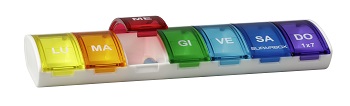 SUPAIRBOX PORTAPILLOLE SETTIMANALE 1X7 ARCOBALENO - Farmacia di Regoledo Srl