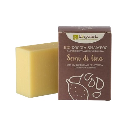 LA SAPONARIA SHAMPOO SOLIDO AI SEMI DI LINO 100 G - Farmacia di Regoledo Srl