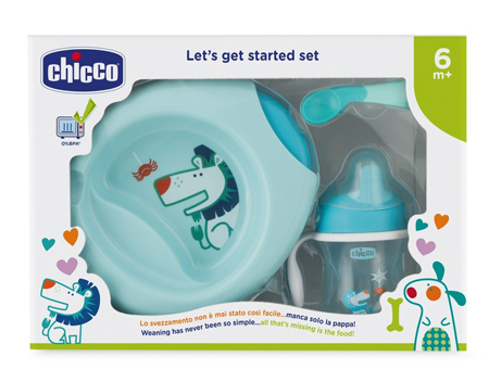 Chicco - Set pappa 6+ mesi Azzurro - Farmacia di Regoledo Srl