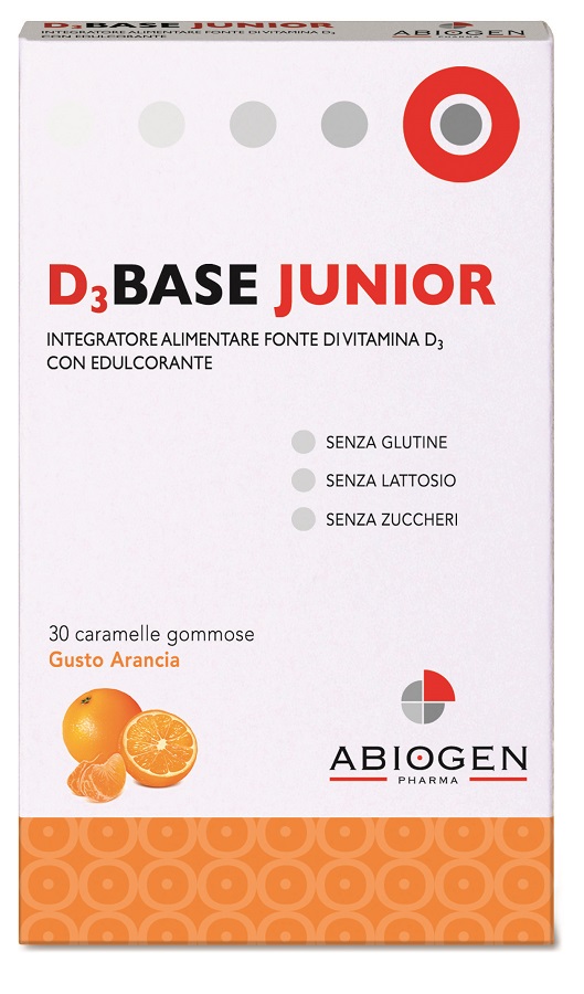 D3 base junior 30 caramelle gommose arancia - Farmacia di Regoledo Srl