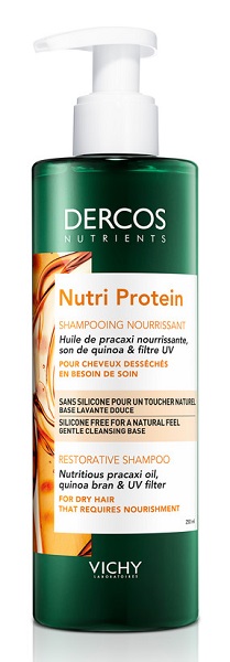 Dercos - Nutri Protein Shampoo ristrutturante per capelli secchi e crespi - 250 ml - Farmacia di Regoledo Srl