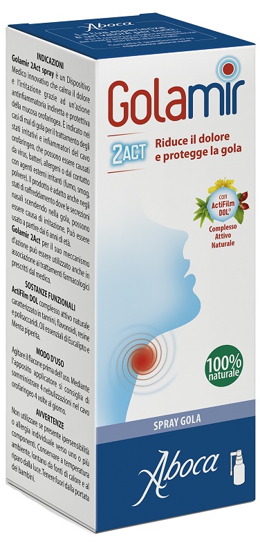 GOLAMIR 2ACT SPRAY 30 ML NO ALCOOL ADULTI E BAMBINI DA UN ANNO DI ETA' - Farmacia di Regoledo Srl