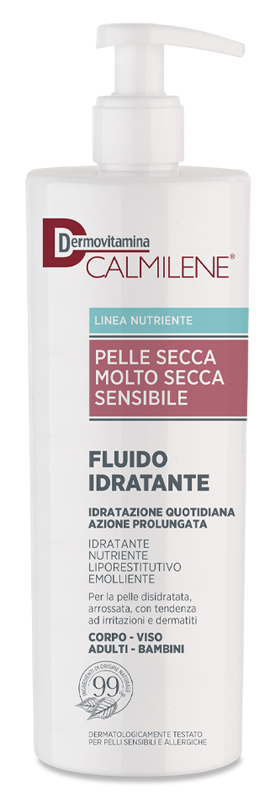 DERMOVITAMINA CALMILENE FLUIDO IDRATANTE PER PELLE SECCA, MOLTO SECCA E SENSIBILE 500 ML - Farmacia di Regoledo Srl