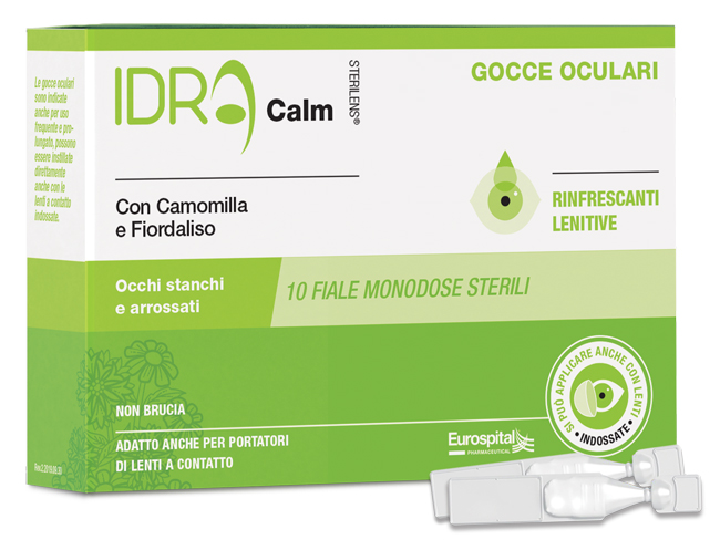 GOCCE OCULARI RINFRESCANTI STERILENS IDRA CALM CAMOMILLA E FIORDALISO 10 FIALE MONODOSE DA 0,33 ML - Farmacia di Regoledo Srl