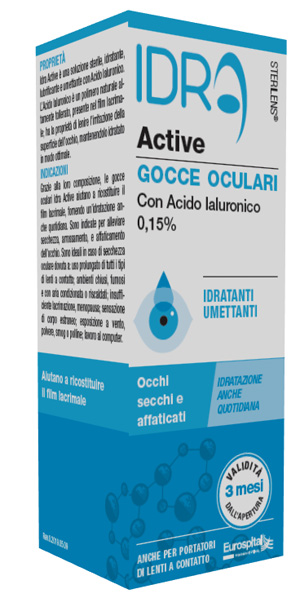 GOCCE OCULARI STERILENS IDRA ACTIVE 10 ML CON ACIDO IALURONICO 0,15% - Farmacia di Regoledo Srl