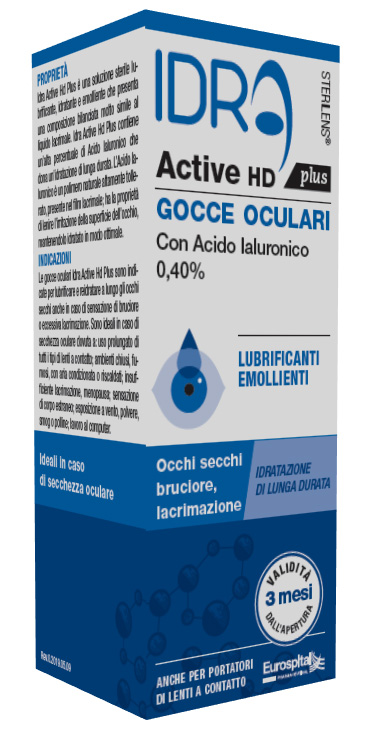 Idra - Active HD Plus - Gocce oculari con acido ialuronico 0,4% - Flaconcino 10ml - Farmacia di Regoledo Srl